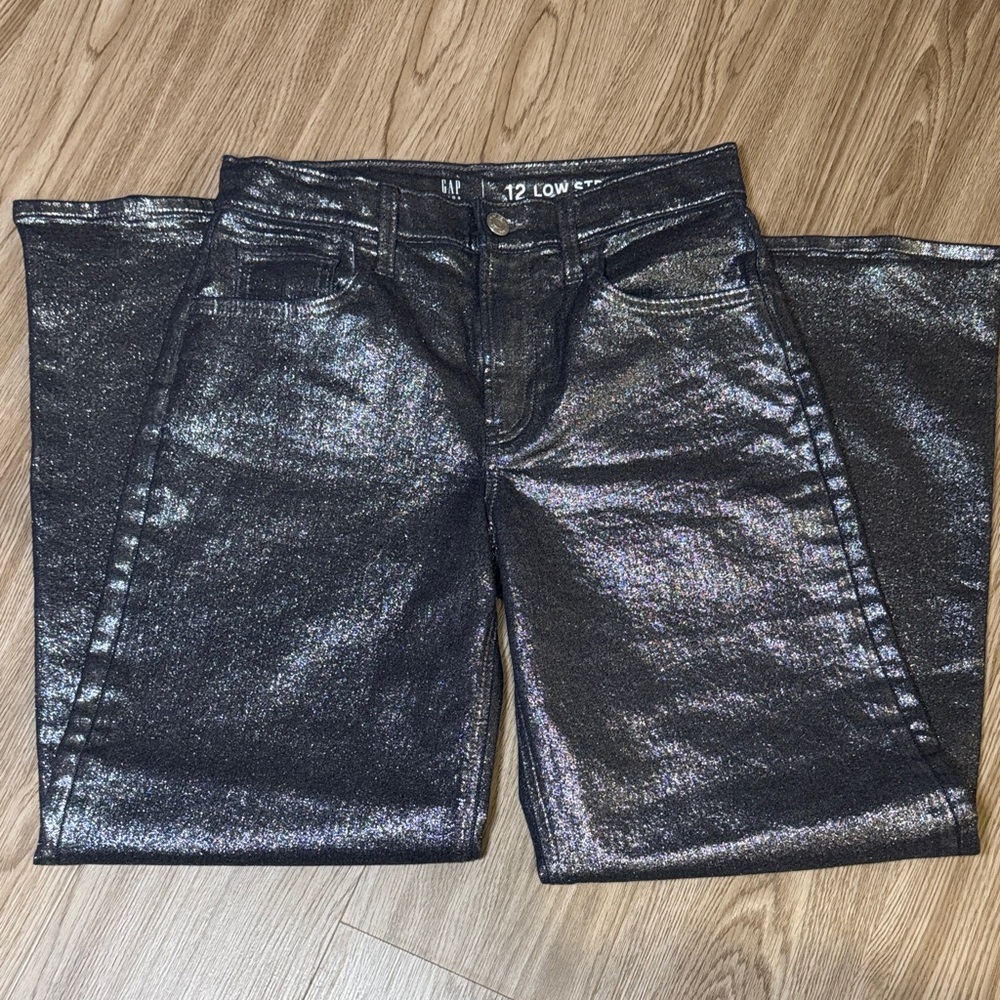 GAP Shimmering Silver Low Stride Jeans